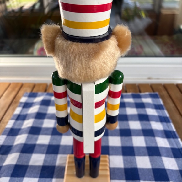 Rare HBC Stripes 14-Inch Bear Nutcracker with tags. - Picture 2 of 6